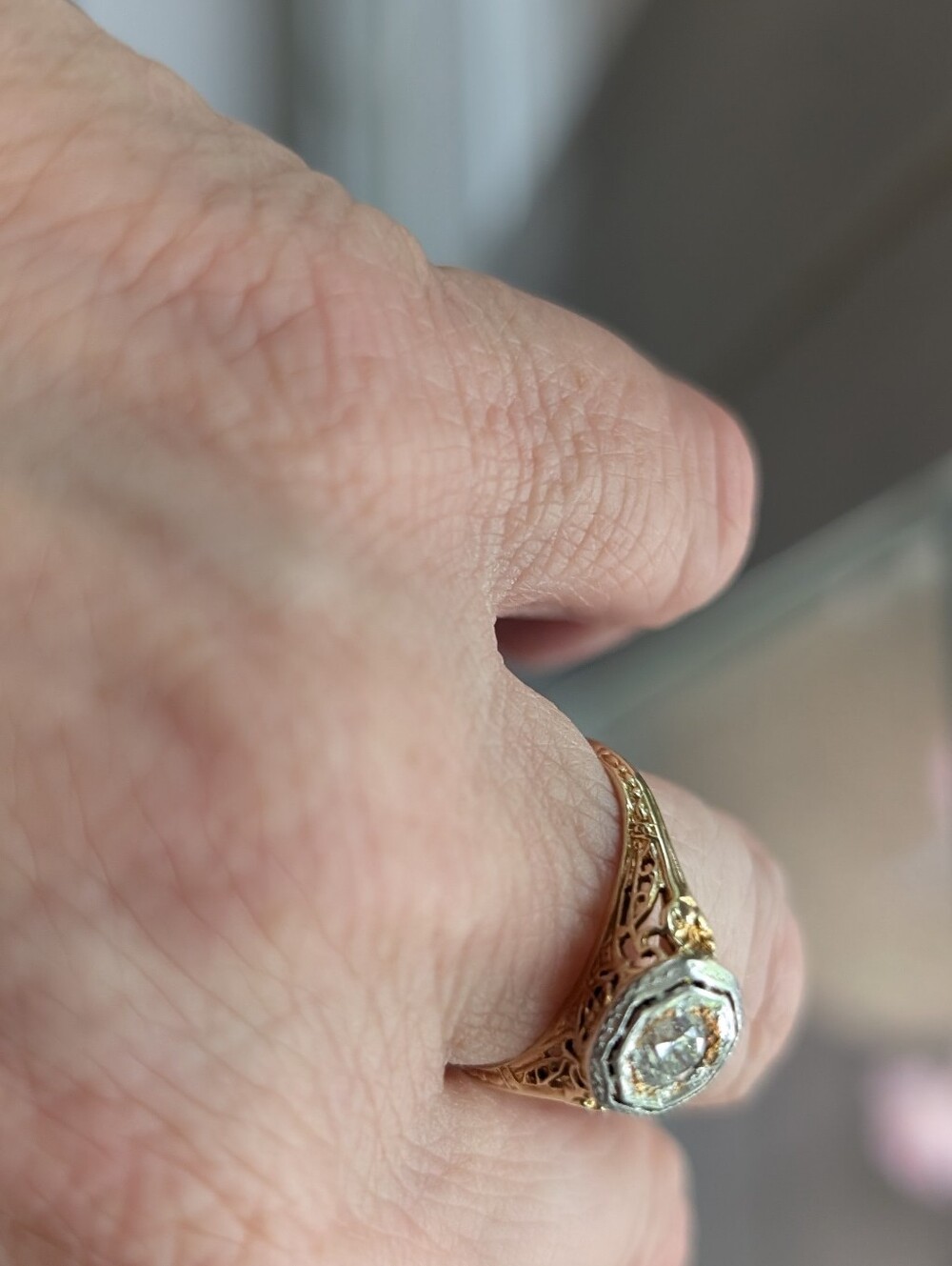 Antique Vintage Diamond 14k Ring